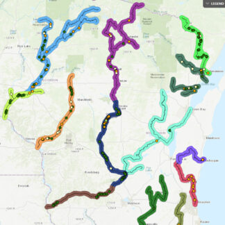 BLM Map of Public Islands on Wisconsin Rivers